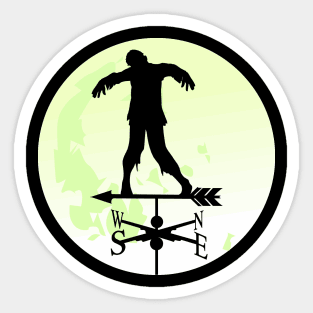 Zombie Moon Weathervane Sticker